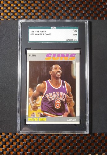 1987-88 Fleer Basketball [Base] #26 Walter Davis HOF PHO '78 ROTY NM SGC 7 (84) - Bild 5 von 16
