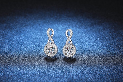 1ct D Moissanit Ohrstecker (rund) 925 Sterlingsilber – Zertifiziert | eBay-Hit A - Bild 8 von 11