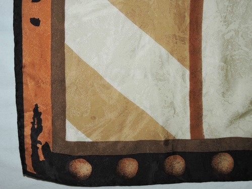 π¨ Vintage BARBARA KRACHT Silk Scarf β 32" Abstract Urban GRAFFITTI Art Earth To - Picture 6 of 7