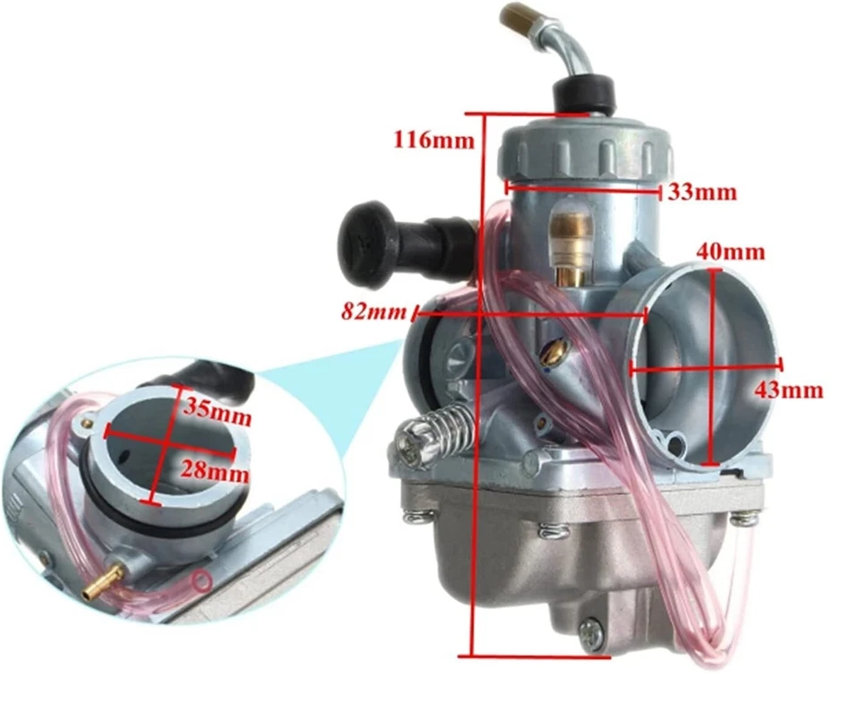 Carburateur Pour Yamaha DT125 TZR125 1979-1981 YZ80 SR125 125 Suzuki RM60 65 80 - Photo 3/4