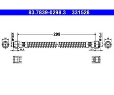 Bremsschlauch ATE 83.7839-0298.3 für Porsche 911 Panamera