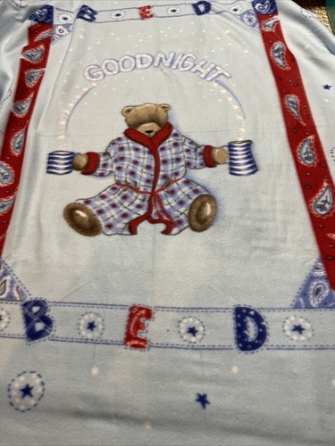 Goodnight teddy Fleece Blanket. Soft And Warm. Lightweight!  60” X 50”. - Picture 1 of 8
