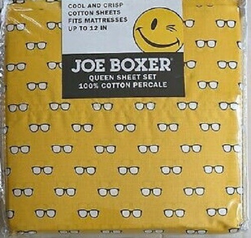 Vintage Joe Boxer Sunglasses Full Sheet Set New Eye Glasses Yellow Cool Crisp - Picture 2 of 2