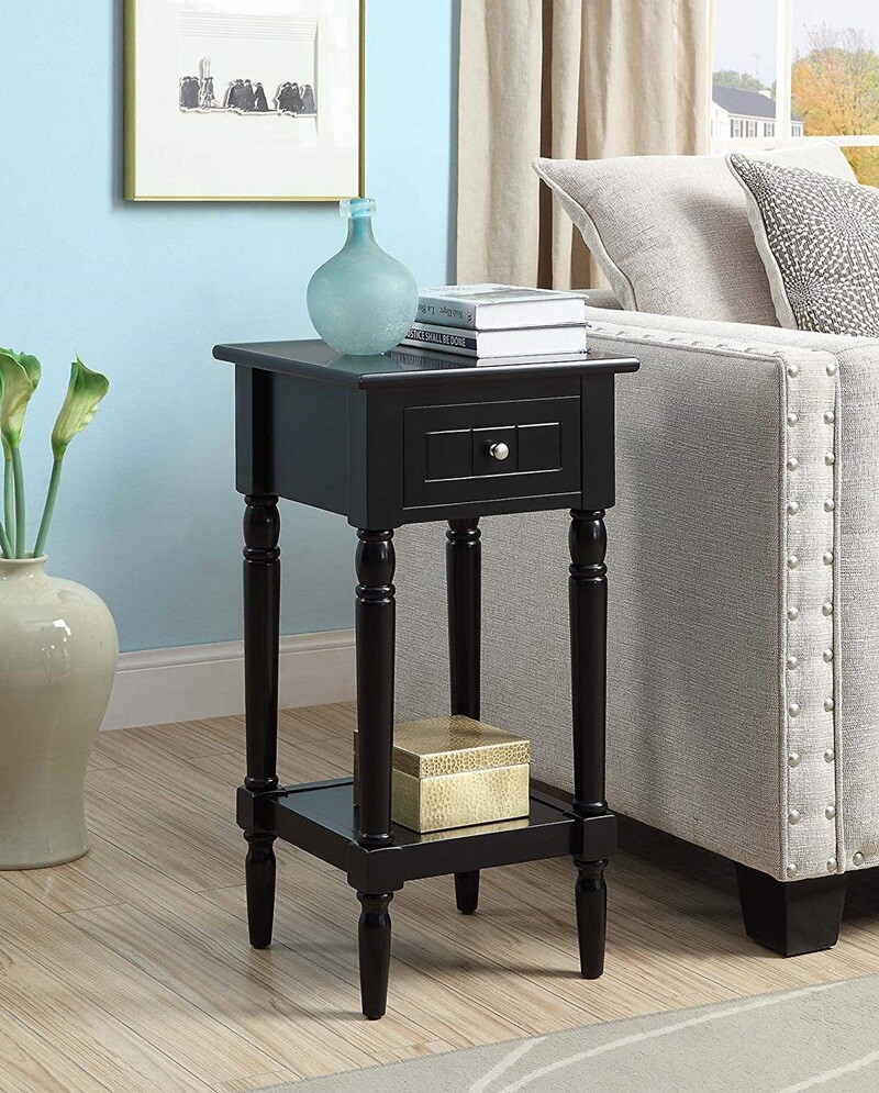 Small chairside sale table with drawer