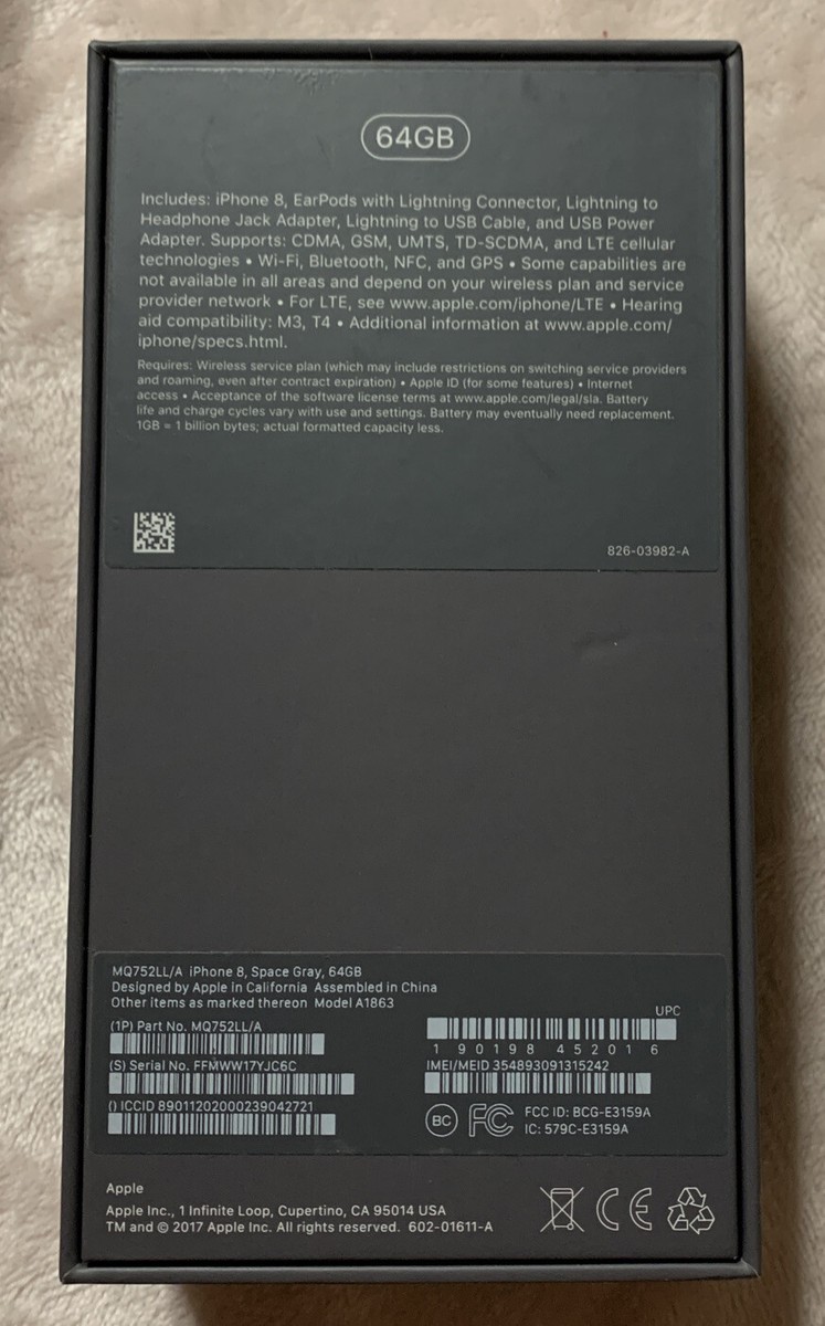 Original APPLE Black iPhone 8 64gb BOX ONLY | eBay