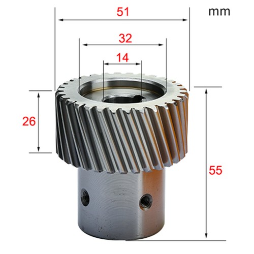 1.25/1.5/2M Model CS Left-Handed Helical Gear 25-40T Reducer Gears Bore 14-32mm - Picture 15 of 44
