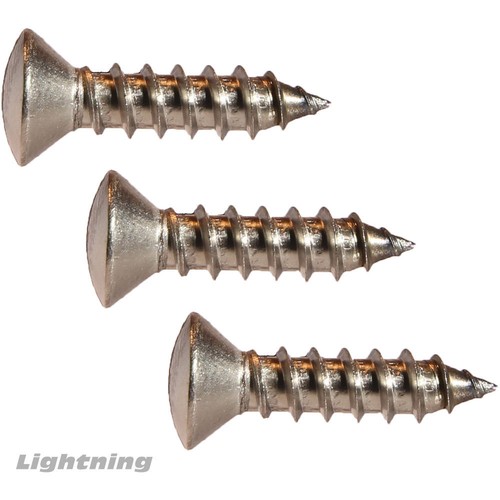 Tornillo de chapa de cabeza ovalada ranurada de acero inoxidable #8 x 3/4" cantidad 25 - Imagen 2 de 3
