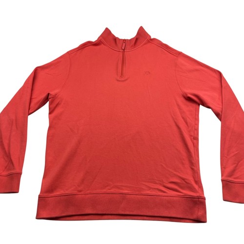 Southern Tide Men’s The Skipjack 100% Cotton 1/4 Zip Pullover Coral • Large - Picture 2 of 6