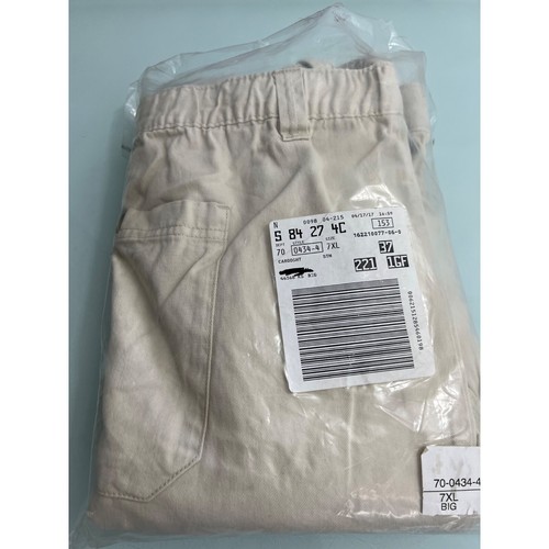 King Size Men Shorts Khaki Chino Beige Elastic Drawstring Waist 7XL Big - Picture 3 of 9