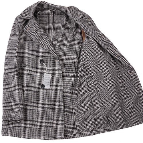 Belvest Relaxed-Fit Unstructured Glen Plaid Wool Overcoat 40R (Eu 50) Coat NWT - Picture 2 of 9