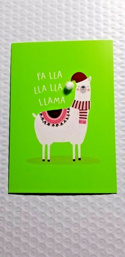 Christmas Holiday Greeting Cards Llama's General Pom-Pom 12 Count Hallmark  - Picture 4 of 6