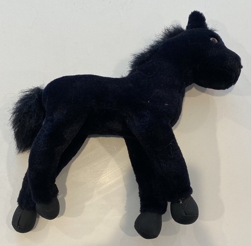 Vintage Star San Francisco Black Horse Pony Plush Stuffed 12” Soft Toy - Picture 3 of 8