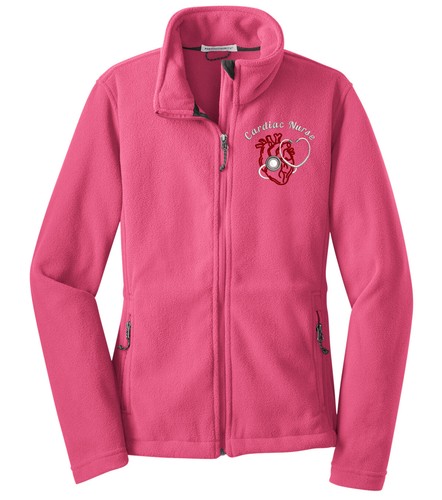 Embroidered Cardiac Nurse Zip Up Fleece Jacket Comfortable Apparel Color Variety - Picture 15 of 15