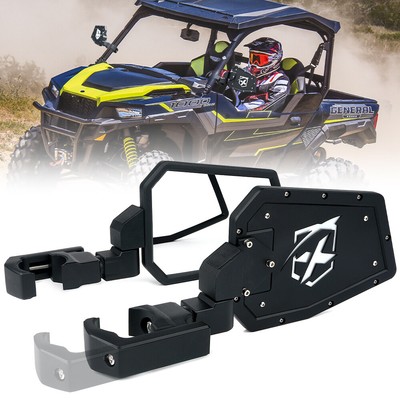 UTV Side Rear View mirrors with LED Light 1.75-2 Roll Cage Bar Shatter Proof Tempered Glass UTV Side Rear View mirrors with LED Light 1.75-2 Roll Cage Bar Shatter Proof Tempered Glass