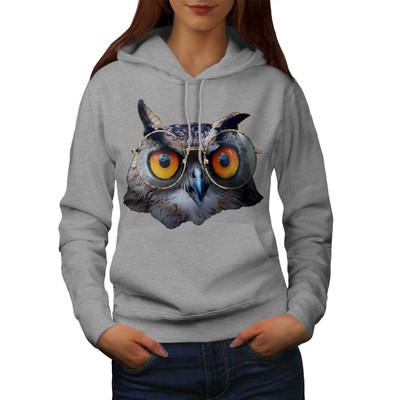 Beautiful Casual Hooded Sweatshirt Wellcoda Stylish Owl Bird Womens Hoodie
