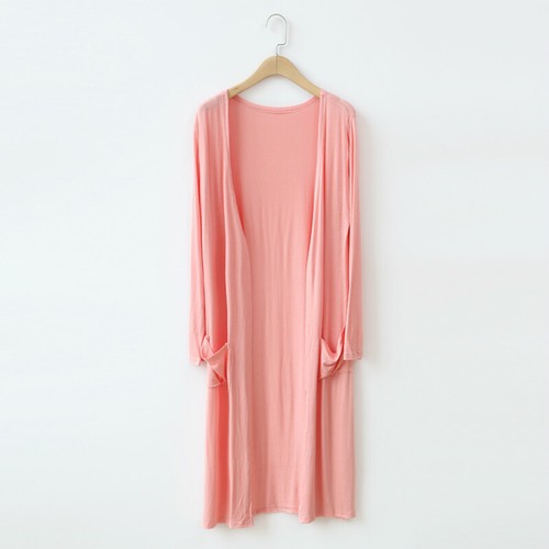Lady Long Sleeve Maxi Cardigan Boyfriend Cover Up Open Floaty Plain Casual Solid - Picture 7 of 21