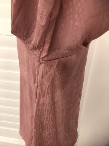 Decjuba dusty pink animal skin printed blouse top frill neck 12 - Picture 7 of 12