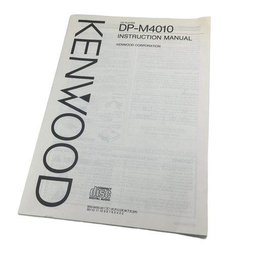 Kenwood DP-M4010 CD Player Instruction Manual User Guide - Foto 1 di 7