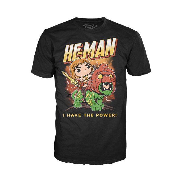 New Funko POP! Tees Masters of the Universe T-Shirt XL He-Man Exclusive MOTU | eBay