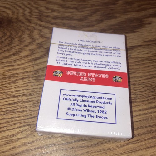 United States Army Mascot Playing Cards Deck USMM Co NEW SEALED - Picture 2 of 4