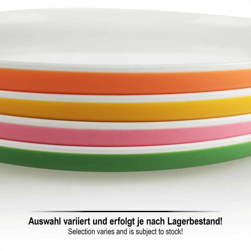 4x Teller - Kunststoffteller in bunten Farben - bruchfest [Auswahl variiert] - Bild 2 von 4