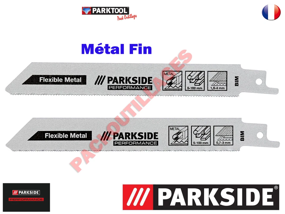 PARKSIDE®PERFORMANCE Set de lames pour scie sabre (métal fin)