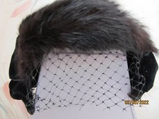 WOMANS VINTAGE MINK HAT with a veil