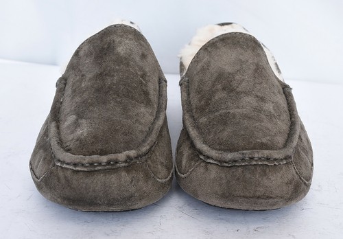 Zapatilla UGG Ascot Gamuza Cálida Cómoda Piel de Oveja Mocasines Para Hombres Talla 10 - Imagen 2 de 7