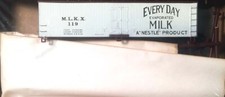 Walthers HO 932-2481 40' Reefer Wood End Kit Every Day Milk Car # MLKX 119