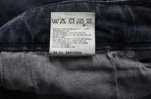 PIERRE BALMAIN Jeans Men's W31 Slim Fit Ripped Whiskers Dark Blue - Picture 8 of 12