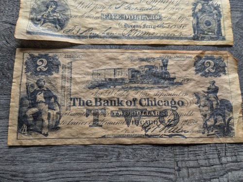 Lot Of 4 Replica Illinois & Chicago Currency - Picture 2 of 7