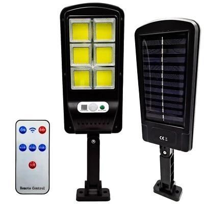 MAKA HOME LAMPIONE STRADALE LED 18W faro solare + staffa telecomando sensore di movimento