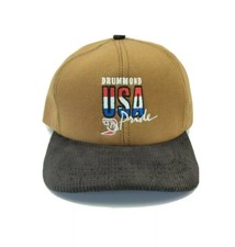 Vintage DRUMMOND USA Pride Canvas Snapback Trucker Hat Cap Made in USA B1.1