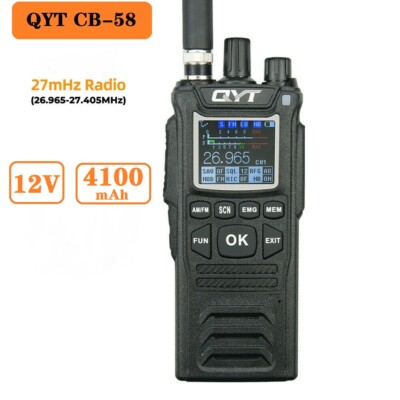 QYT CB-58 27MHz AM/FM CB-Funkgeräte Citizen Transceiver 4W 4100mAh WalkieTalkie 