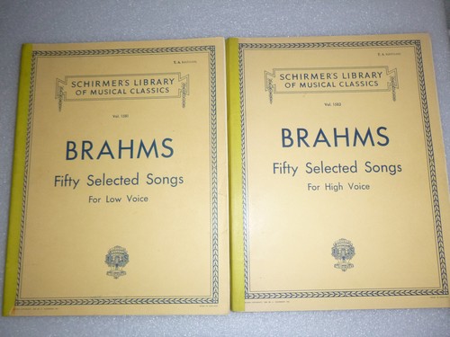 BLATTNOTEN - Brahms fünfzig ausgewählte Lieder - hohe & leise Stimme - Schirmer's Library