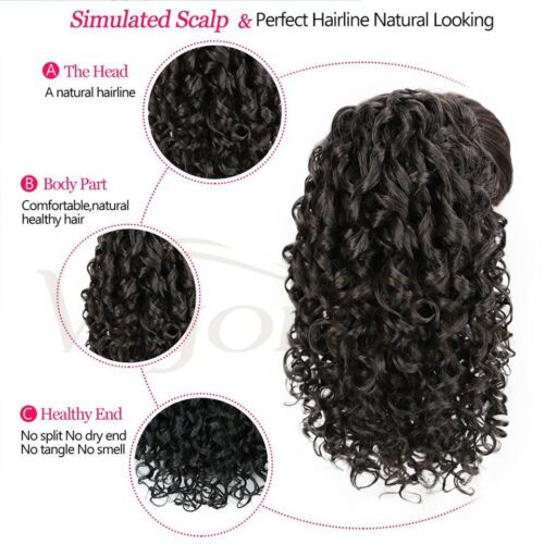 Afro Kinky Curly Ponytail Puff Afro Bun Updo Hair Synthetic Drawstring 14 Inches - Picture 7 of 19