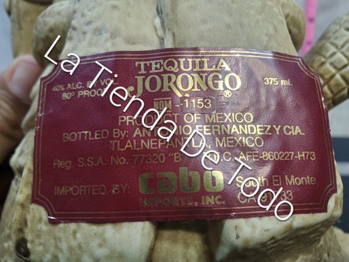 VINTAGE RARO JORONGO TEQUILA VUOTO DECANTER SEDUTO MAYA AZTECO GIOCATORE DI PALLA LEGGI - Foto 7 di 10