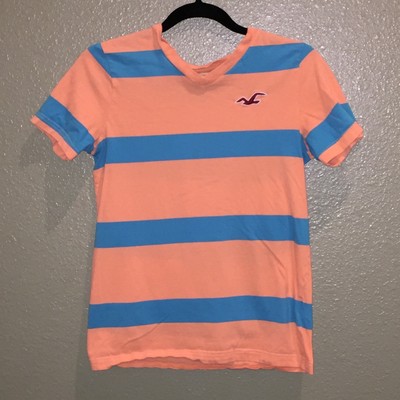 Low Price Hollister Womens Pink Blue Striped Short Sleeve Vneck Shirt Size Smal Low Price Hollister Womens Pink Blue Striped Short Sleeve Vneck Shirt Size Smal