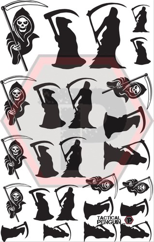 V2 Grim Reaper  High Heat Firearm Vinyl Stencil For Cerakote & Duracoat! - Picture 1 of 3