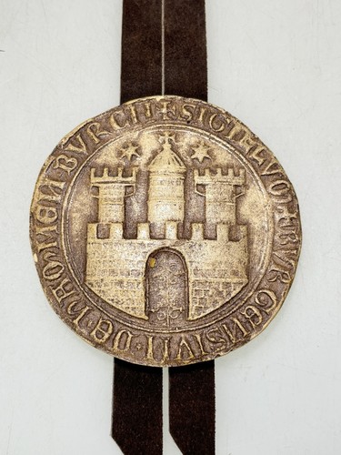 German Castle Handcast of 1451 Historical Original Seal Medieval - Picture 3 of 6