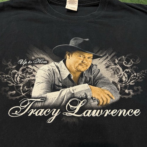 Tracy Lawrence Up To Him Tour Black T Shirt Size XL Country Music Concert - Picture 3 of 7