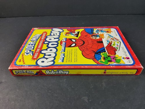 1978 Spider-Man Marvel Heroes Magic Transfer Rub N Play Set Color-forms Unused - Picture 10 of 19