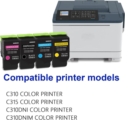 C310 C315 Toner Cartridge Set (4-Pack BK/C/M/Y) for Xerox 006R04356 006R04357 0 - Picture 2 of 7
