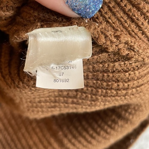 Chico's Brown Turtleneck Peep Hole Longsleeve Pullover Sweater Women's Size 1 - Picture 8 of 14