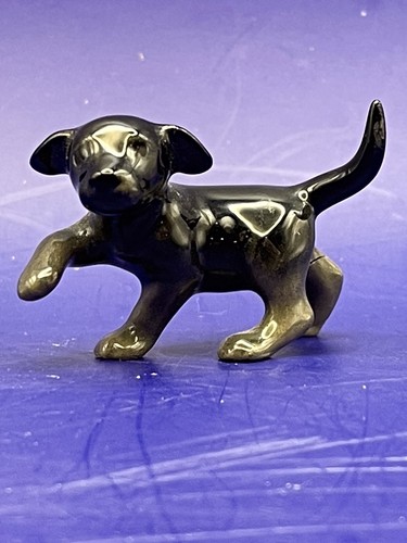 VTG Hagen Renaker #A-115 3888 Black Lab Pup Miniature Porcelain