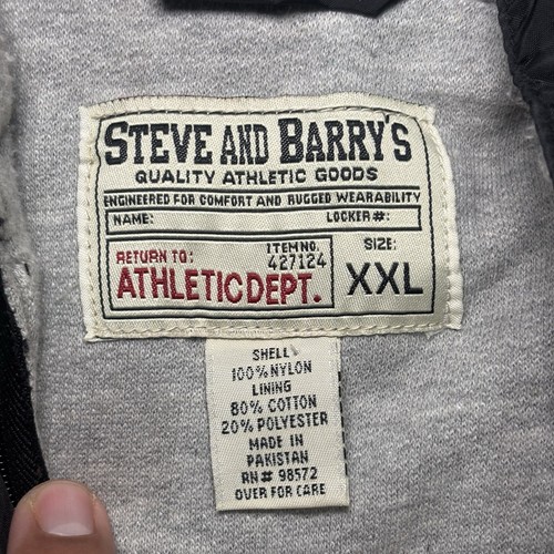 Cortavientos vintage Steve and Barry's cremallera completa Purdue talla XXL negro - Imagen 2 de 13