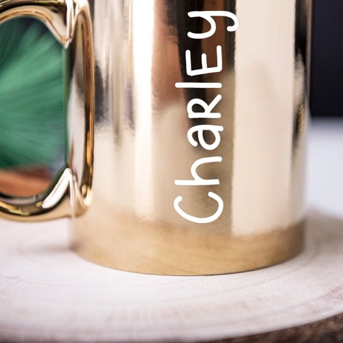 PERSONALISED Ceramic Gold Silver Mug Girls Coffee Tea Cup - ANY NAME ENGRAVED - Picture 18 of 23