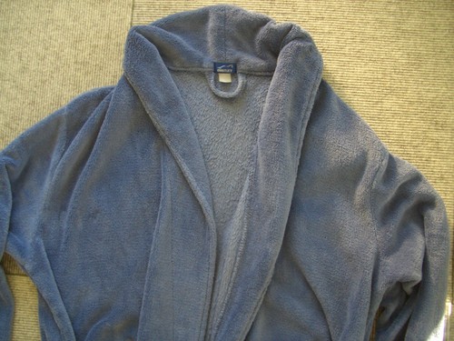 Bademantel blau flauschig warm kuschelig - Bild 4 von 7