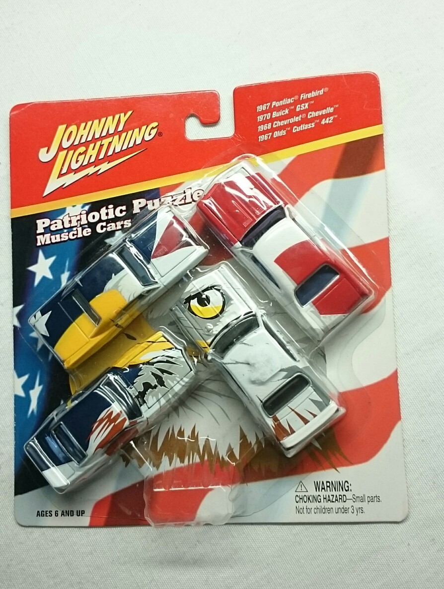 JOHNNY LIGHTNING PATRIOTIC PUZZLE MUSCLE CARS FIREBIRD