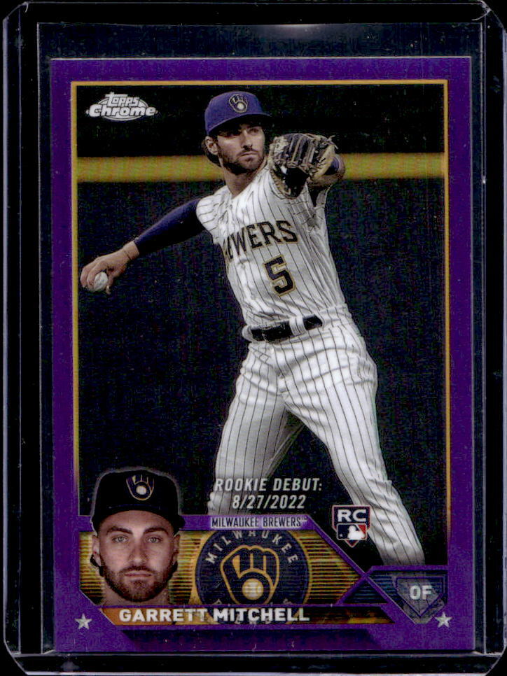 2023 Topps Chrome Update Garrett Mitchell Purple RC #62/250 #USC56